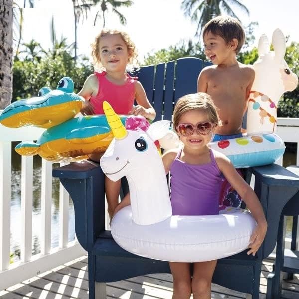 KRIDEZ Inflatable Animal Shape Swim Pool Water Float Ring Tube for Kids Swimming Safety Seat Boat Swimming Ring for Toddlers Infant Pack of 1 4