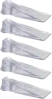 Kit 5 Trava Portas Cunhas Aparadores Calços Transparentes Antiderrapantes PVC Chão