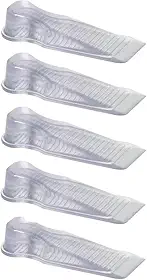 Kit 5 Trava Portas Cunhas Aparadores Calços Transparentes Antiderrapantes PVC Chão