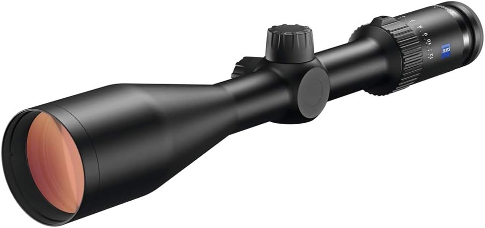 ZEISS Conquest V4 3-12x56 Riflescope with Illuminated Plex Reticle (#60) - Capped Elevation Turret - Fixed Parallax - .25 MOA