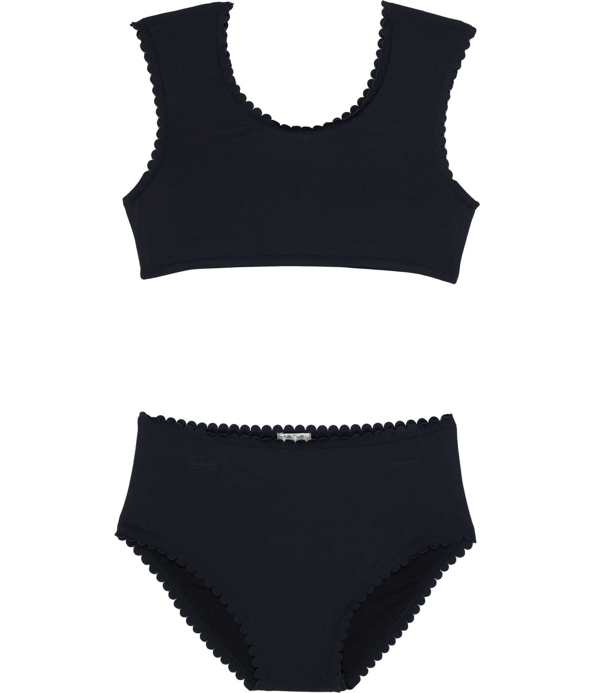 girls Scallop Color-block Two-pieces Swim (Big Kids)