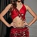 Women's Belly Dance Sequin Top Beaded Tassel Bra Sparkly Fringe Crop Top Carnival Clubwear Costume