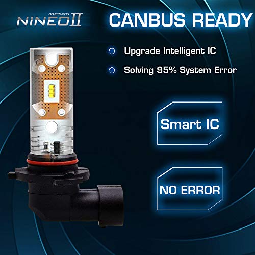 Nineo H10 Led Fog Light Bulbs 9145 9040 9140 Csp Chips 6500K 800Lm Cool White Extremely Bright - Pack Of 2 #TOP3