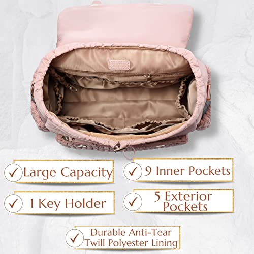 Sewboo Diaper Bag Backpack Large Capacity Convertible Travel Back Pack Lightweight Maternity Baby Changing Bag Waterproof And Stylish With Changing Pad Baby Bag For Mom And Girl #TOP1