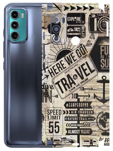 Image of AtOdds - Full Body Back Screen Guard Protector Film - Lamination Wrap Skin Sticker Compatible with Moto G60 | Scratchproof Matte Finish (Explore)