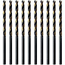 MAXTOOL No.30 10pcs Identical Jobber Length Drills Dia 0.1285" HSS M2 Twist Drill Bits Wire Gauge Gage Numbered Straight Shank Drills; JBN02H10R30P10