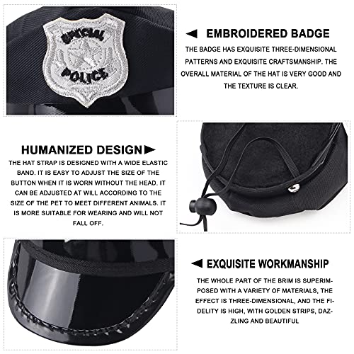 Yewong Pet Police Costume Accessory Set Pet Dog Cat Police Hat Badge Aviator Sunglasses Pet Dress Up Kit For Halloween Christmas Cosplay Role Play Party (Set-A) #TOP4