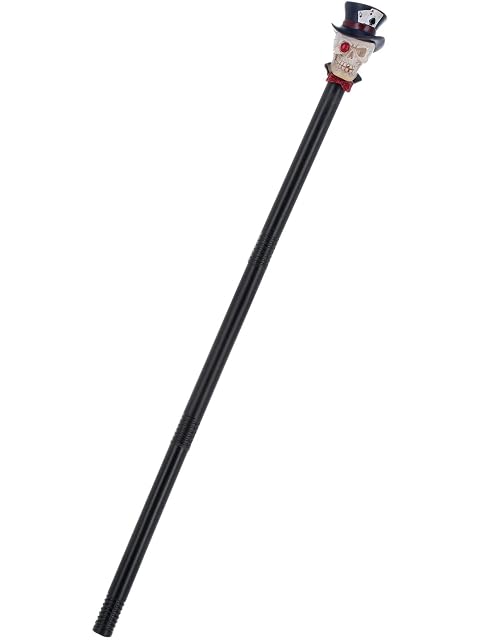 Smiffys Bastón de calavera extensible Voodoo, 3 piezas, 88 cm Halloween, Carnaval