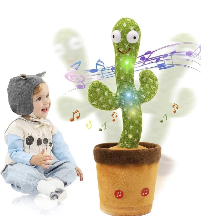 SKADIOO Dancing Cactus Toy Kids Gift for Girls Talking Toy Plush Toy Baby Musical Gift for Toddlers (B09RKF2NWB) Amazon Price History, Amazon Price Tracker