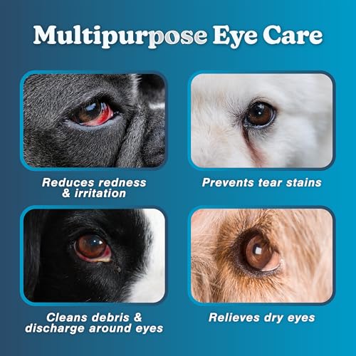 Image of Large Pet Eye Wash 5.1 oz Gentle Eye Irritation Solution for Pets Removes Dirt, Debris & Tear Stains Safe for Daily Use