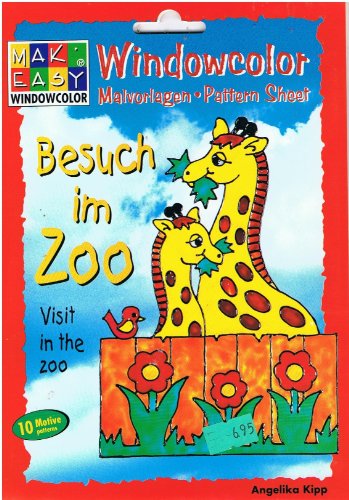 Windowcolor. Besuch im Zoo. Visit in the Zoo. Malvorlagen. Pattern Sheet Cover