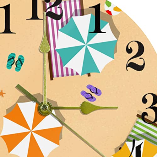 Horloge murale de plage silencieuse de haute précision pour salon - 3