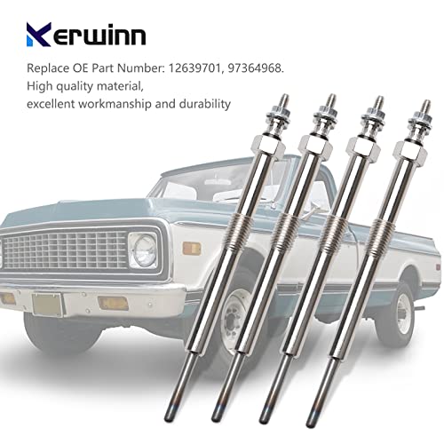Diesel Glow Plugs 9G Replace 12639701 97364968 Compatible with glow plugs 6.6 duramax Chevy GMC LBZ LGH LLY LML LMM, 2006-2016 Silverado, Savana, Sierra, Express 8PCS - Image 3