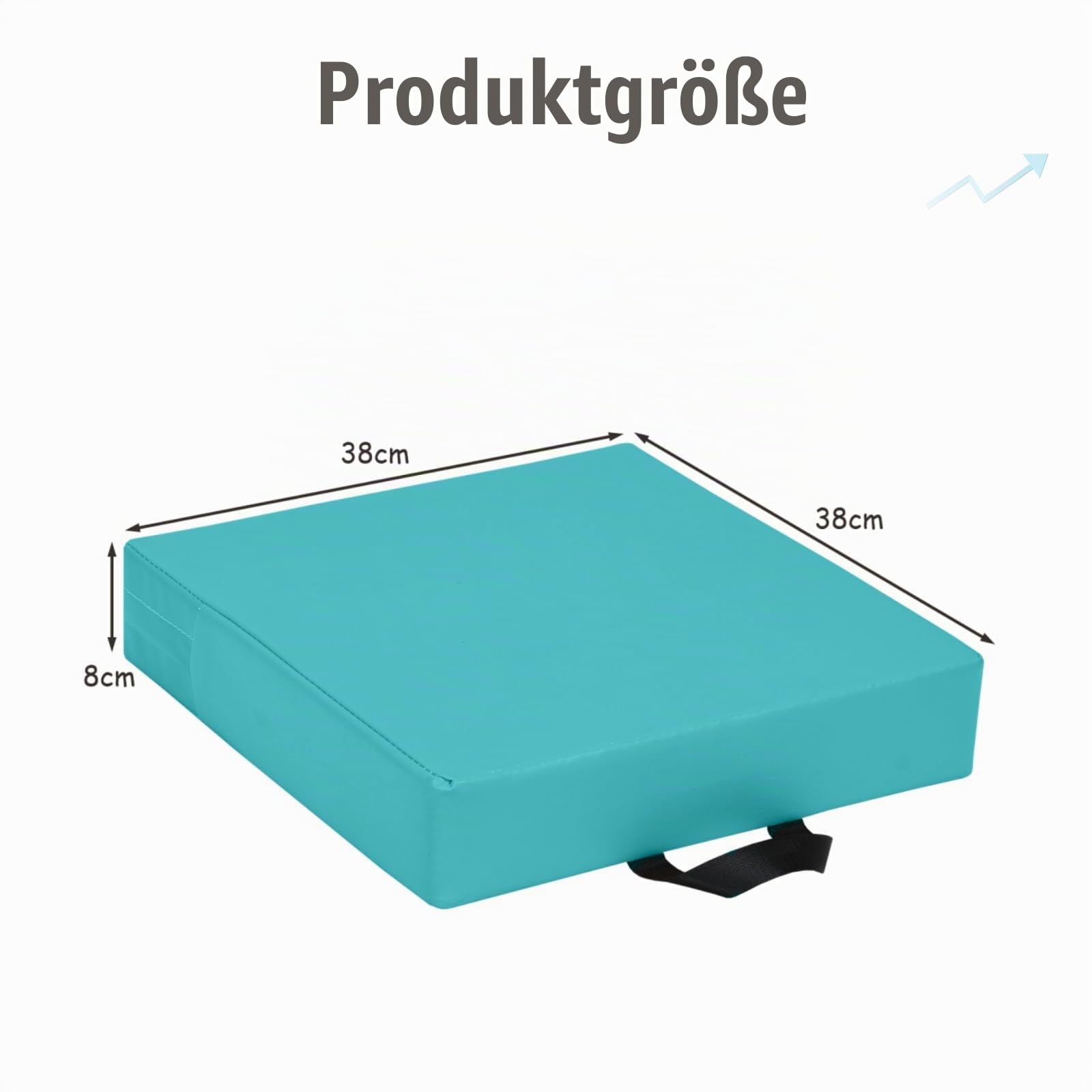LIFEZEAL 6er Set Kinder Stuhlkissen, 6 Farbige Sitzkissen mit Griff, Stapelbare Bodenkissen aus Schaumstoff, Kinder Ruhekissen Rund/Rechteckig, für Kinderzimmer (Rechteckig1)