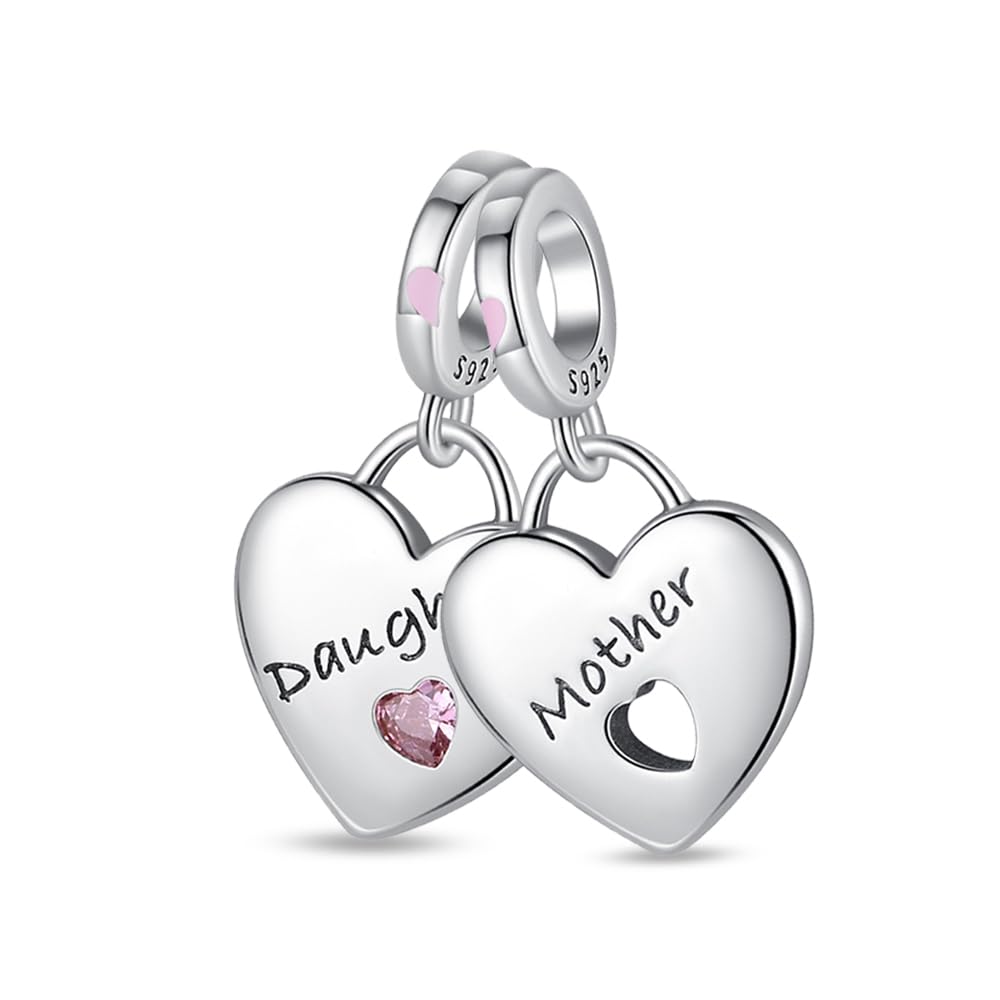 LMLMECREA Charms Anhänger 925 Sterling Silber - Liebe Charm für Europäische Armbänder - Geschenk für Frauen, Mütter & Töchter