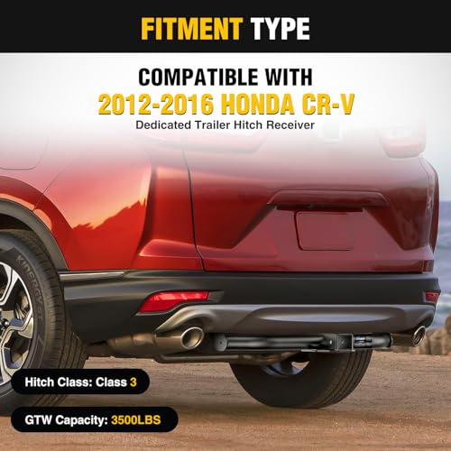 Image of Nilight Class 3 Trailer Hitch Fits Honda Honda CR-V 2012 2013 2014 2015 2016, 2 inch Hitch Receiver Multi-Fit Hitch to Receive Ball Mount Cargo Carrier Bike Rack Tow Hook
