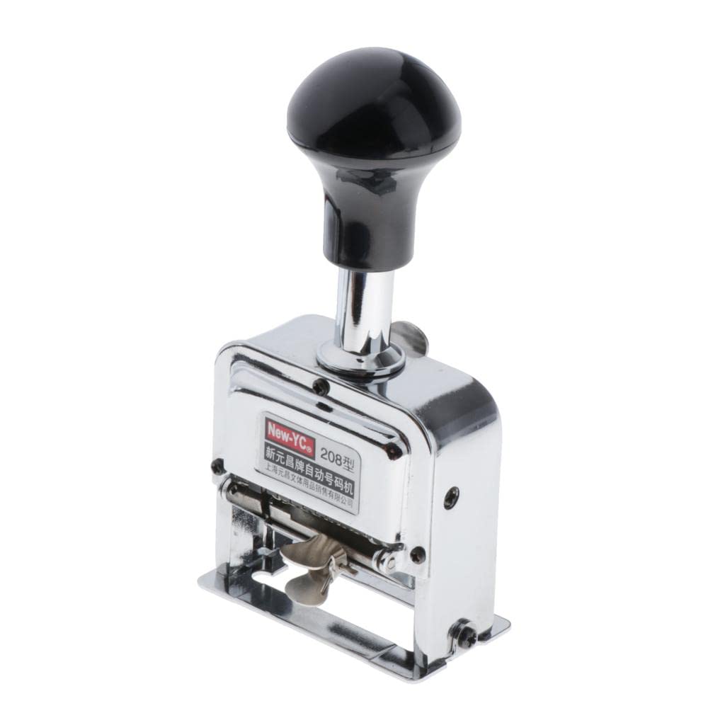 Juego de 2 códigos - Máquina numeradora automática de 8 dígitos - Sello de fecha de metal -208