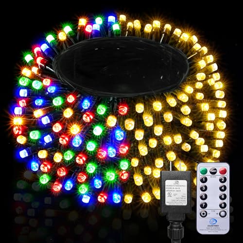 BlcTec Christmas Lights, 300 LED 108FT UL Certified Color Changing Christmas Tree Lights with...