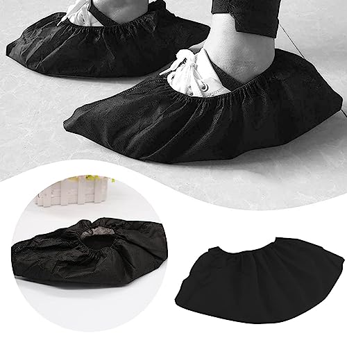 200 Pieces Dustproof Non-Woven Fabric Disposable Shoe Covers for Indoor - image 4