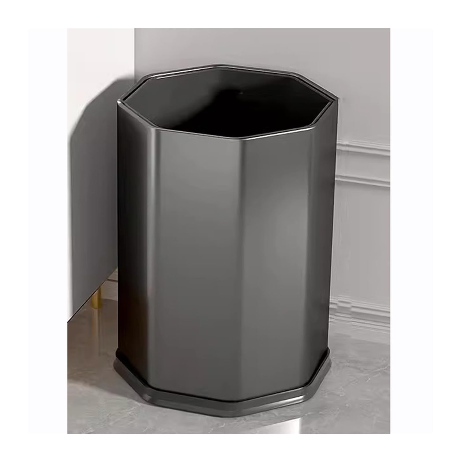 Poubelle cuisine 15L sous le bureau corbeille à déchets inox sans couvercle salon