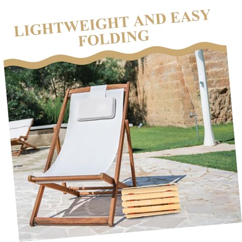 Chaise pliante bambou pour soulager le dos avec son coussin confortable - 4