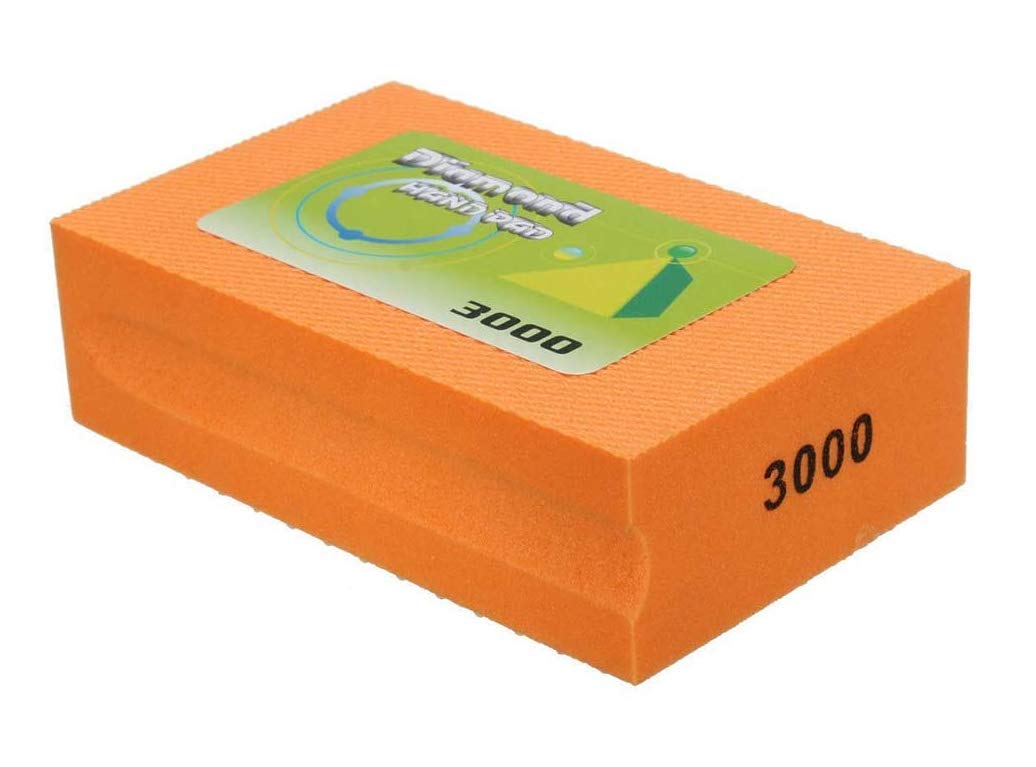 Edinstry Sanding Blocks Polishing Grinding Block Diamond Polishing Hand Pads Block For Granite Marble Glass Grinding 3000 Grit, 1 Pcs