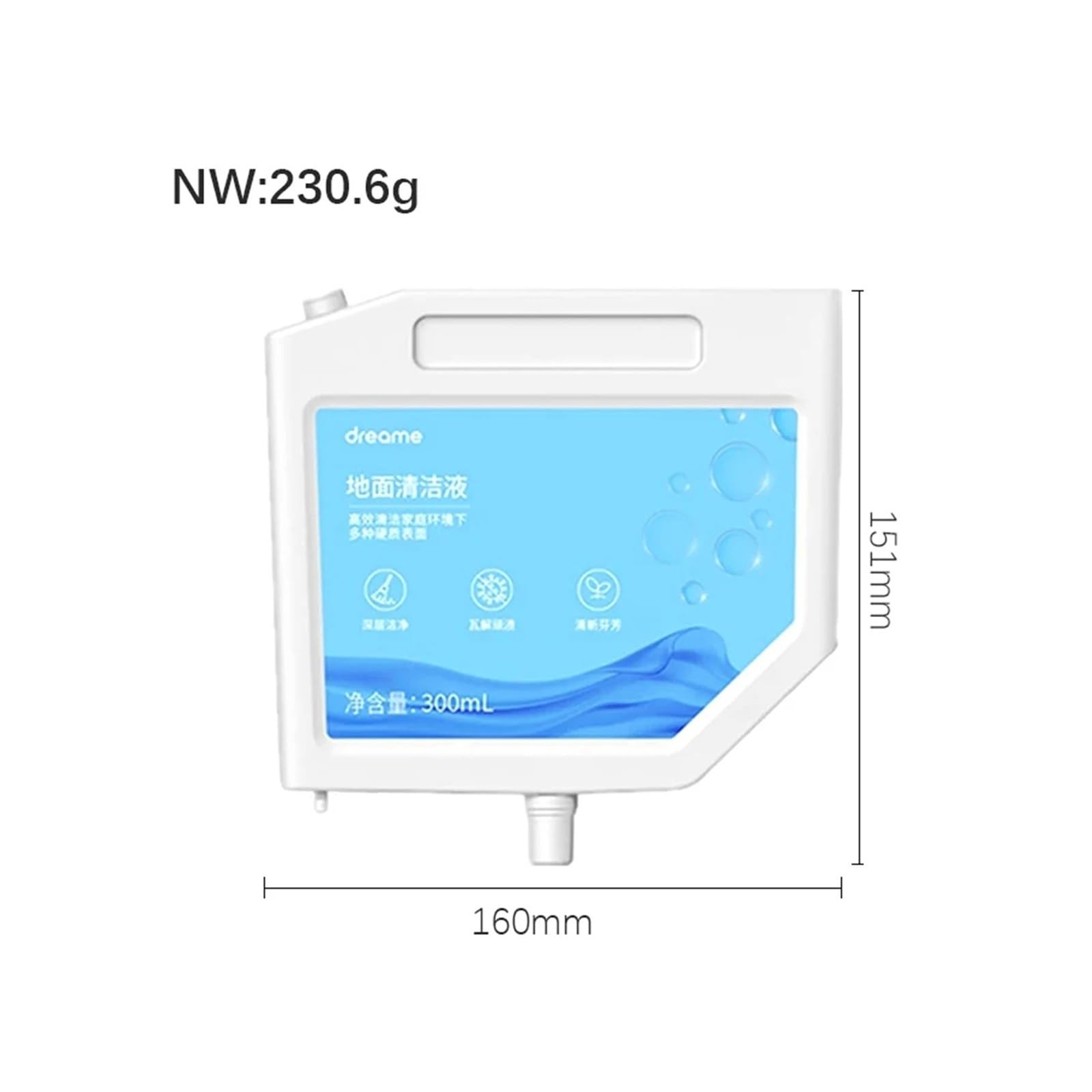 Détergent, Compatible avec Les Accessoires Dreame, L10s Ultra/L10 Ultra/S10/S10 Pro/S10Plus, Solution de Nettoyage Liquide for sols 300 ML(1pcs.)
