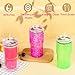 Maucircol 18 Oz Acrylic Snowglobe Tumbler, 6 Pack Pre-Drilled Double Wall Acrylic Clear Cup Coffee Mug for Glitter Snow Globe Diy