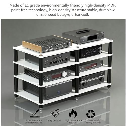Soporte para componentes de audio y video con estantes multimedia 7