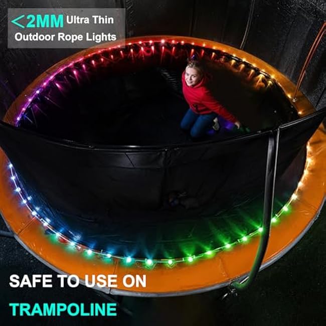 Outdoor String Lights - 80 Ft Rope Lights with 240 Color Changing LEDs, Waterproof & Plug-in for Wedding, Patio, Garden & Christmas Decor