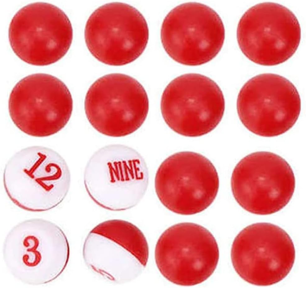 DGZZI Tally Pea 1Set /16PCS Billiard Pool Red and White Plastic Tally Ball Set, Billiard Ball Peas image 2