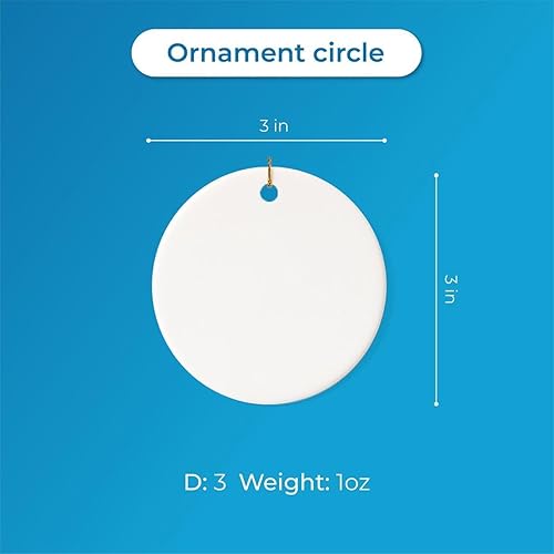 Miniatura 7 de Adornos de Navidad Frist Together - Muñeco de nieve con la señora y el señor escribe sobre la nieve, forma redonda, adornos de cerámica