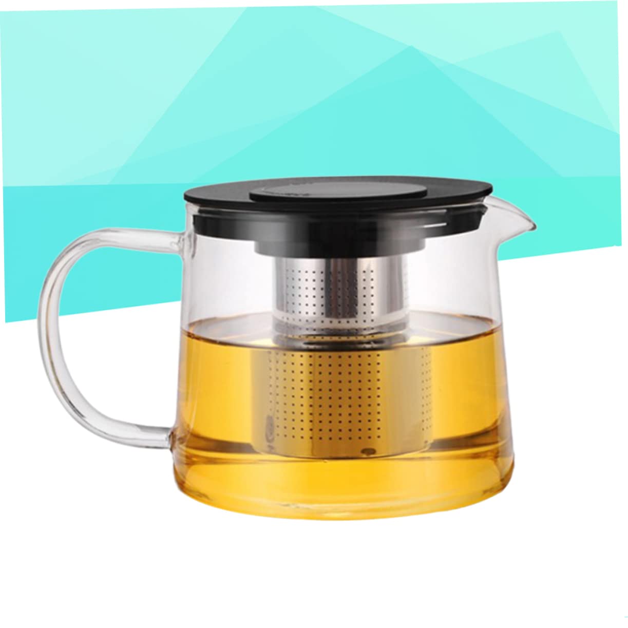 KICHOUSE 1500ml Heat Resistant Glass Teapot with Removable Stainless Steel Infuser for Loose Tea