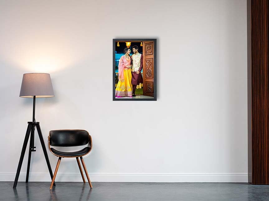 IT SOLUTION Customized Photo Frame, 14x20 inches, Anniversary Gift for Couple, Natural Art, Engineered Wood, Tabletop, Multi-Photo Display