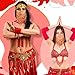 Mepase Women Belly Dance Face Veil with Beads Sequins for Outfit Halloween Costume Accessory(Red)