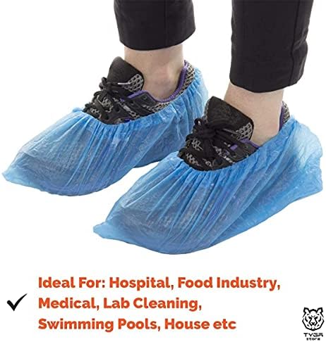 Couvre-chaussures Jetables Dukal 100 Pièces - Antidérapants, Durables, Intérieur Bleu