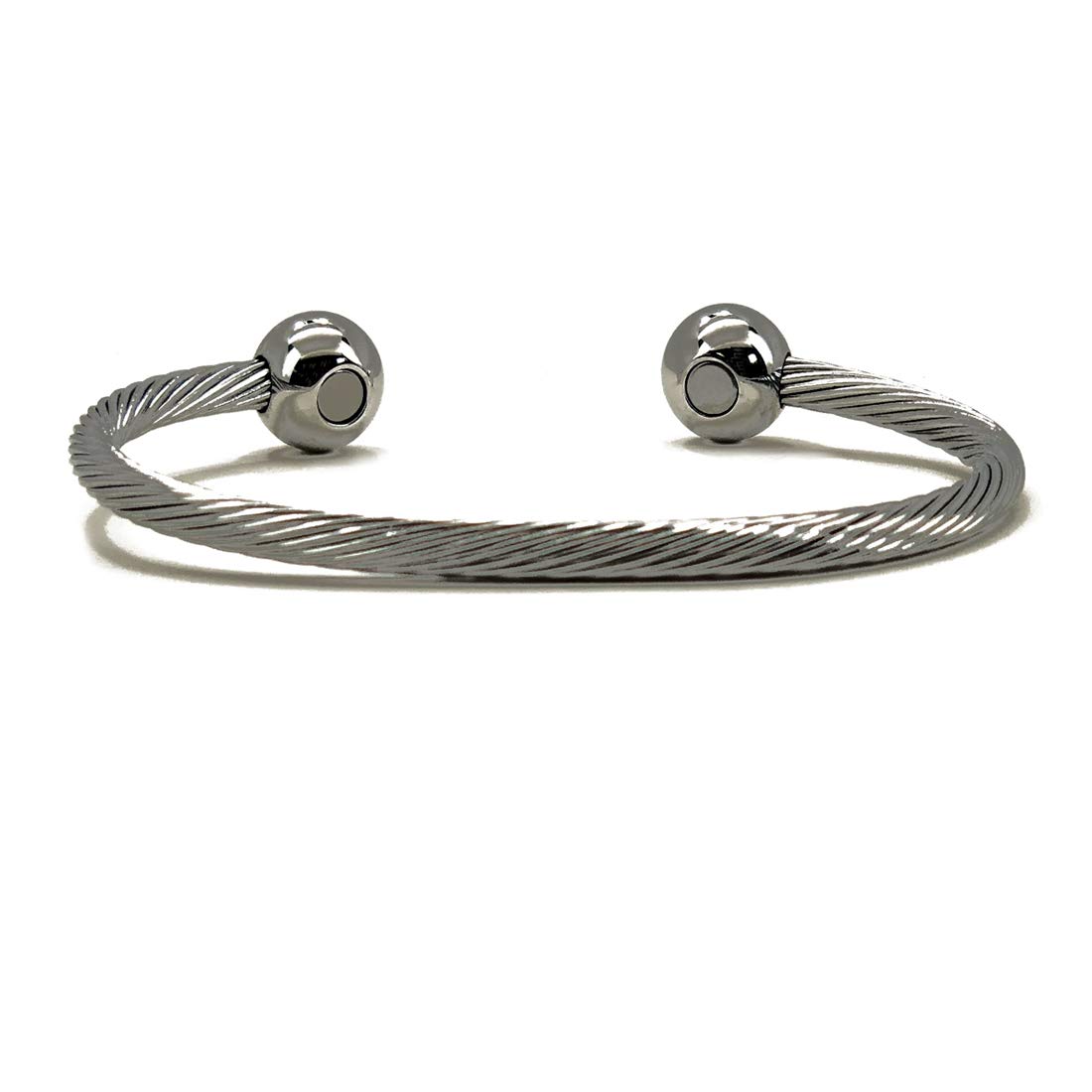 Accents Kingdom Pulsera magnética de acero inoxidable para terapia magnética y curación para artritis y túnel carpiano