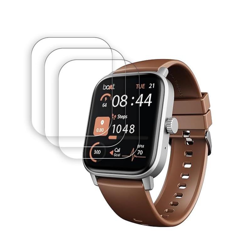 smart watch Screen Guard Protector Compatible for boAt Wave Call 3 (Transparent) with Edge to Edge Full Screen Coverage & Easy Installation, Pack of 2-picture-24