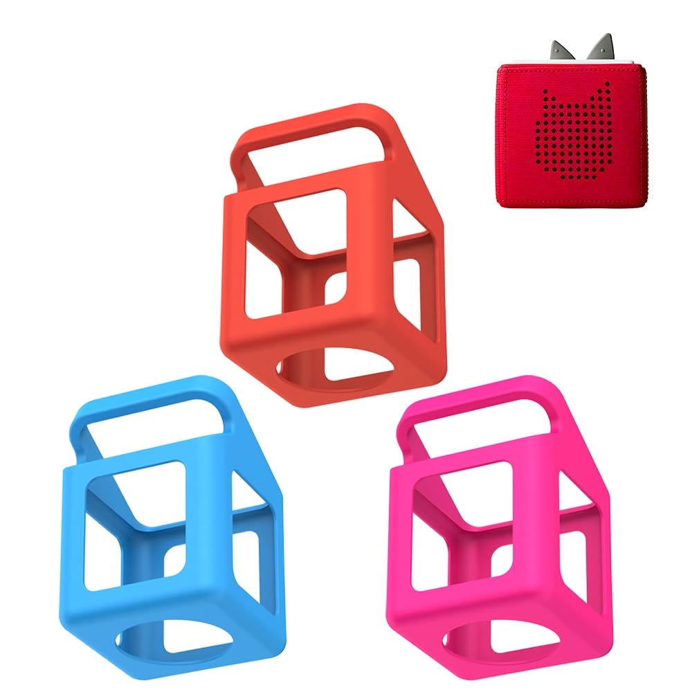 Protective Sleeve Suitable for Tonies Toniebox 1 Audio Silicone Protective Cover Solid Color Simple Shell (Blue)