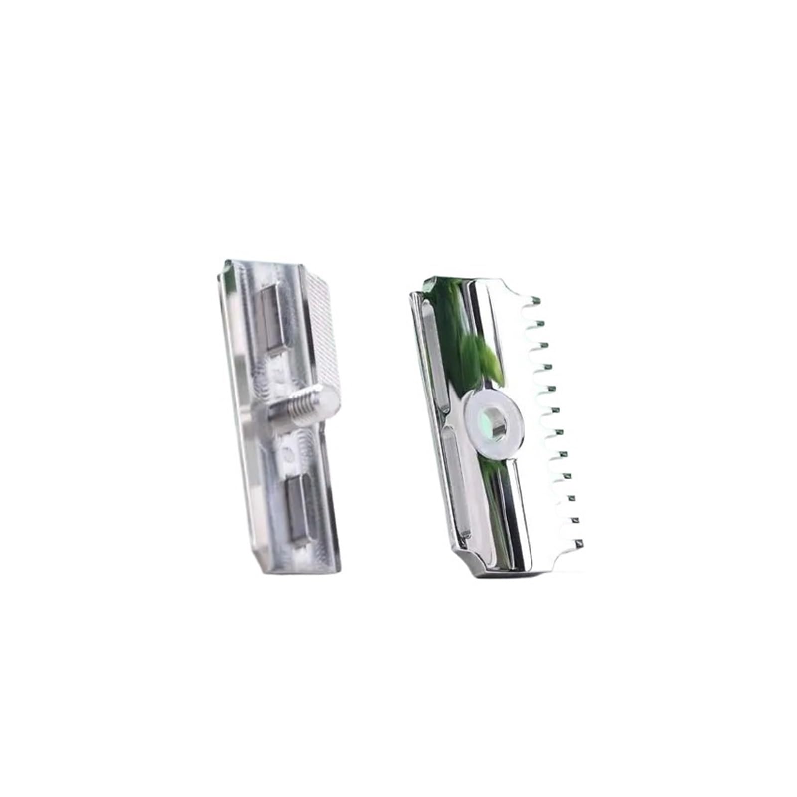 , Kompatibel For Yaqi, Vostok 70DC Rasierhobelkopf, 316 Edelstahl, Polierter Doppelkamm Mit 0,7 Mm Klingenabstand For Sanfte Rasur