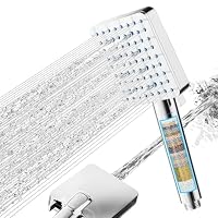 HOPOPRO Gefilterter Duschkopf Mit Handbrause – Hochdruck, 200 Cm Schlauch, Entfernt Chlor, Mattschwarz
