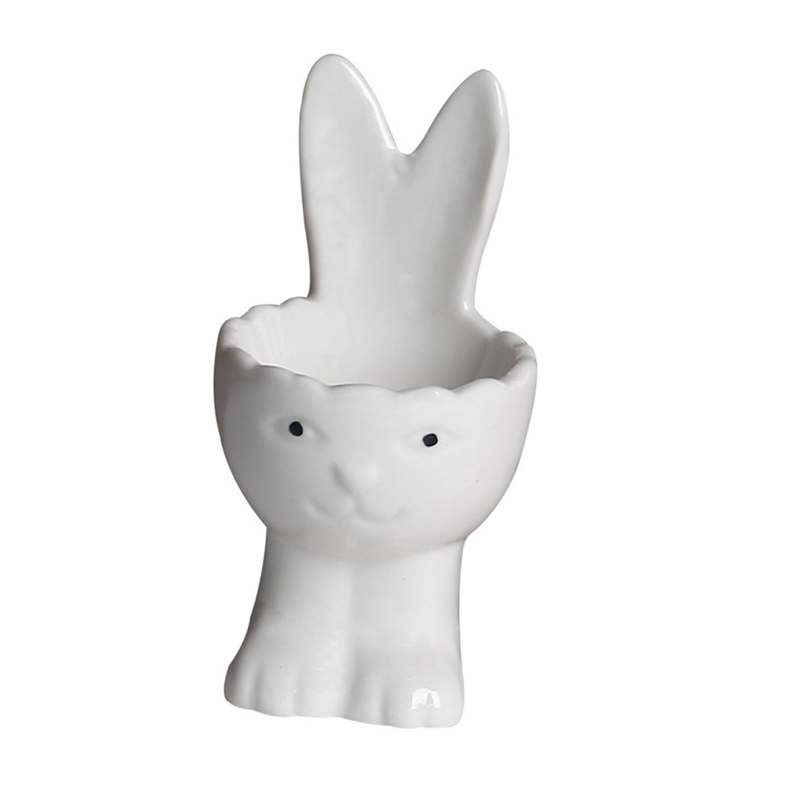 TFAOYS Ceramic Rabbits Eggs Tray Secure Nonslip Condiment Decorative Accent Kitchen Accessories Breakfast Eggs Holder Kitchen Decoration Stand