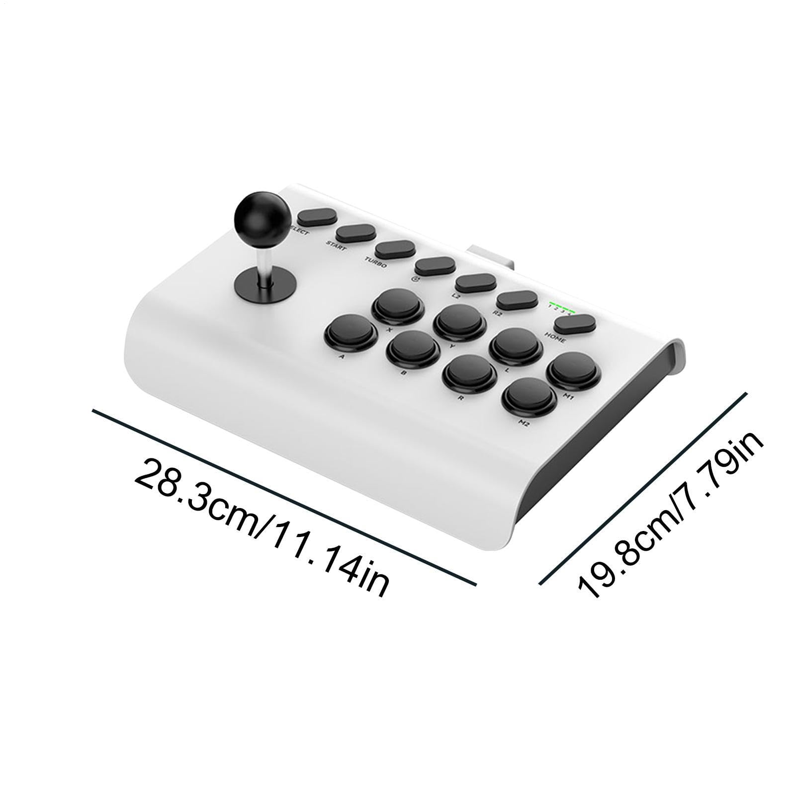 Bastone da combattimento arcade retrò – Joystick di combattimento di | arcade durevole con funzioni Turbo/Macro, joystick arcade nostalgico universale per PC e console di retrò [video game]