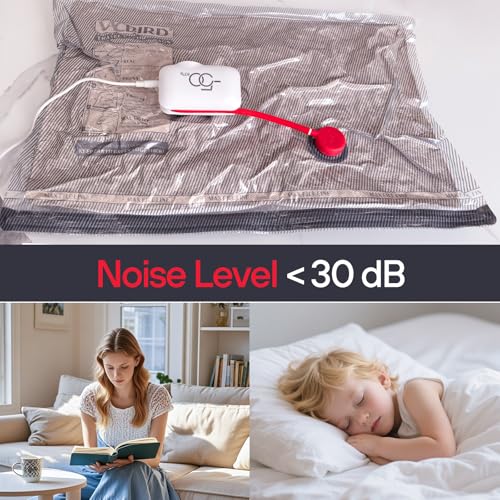 VMstr Lot de 12 sacs sous vide pour voyage, sacs de compression sous vide pour vêtements, bagages à main, sacs économiseurs d'espace avec pompe électrique enfichable – Image 5