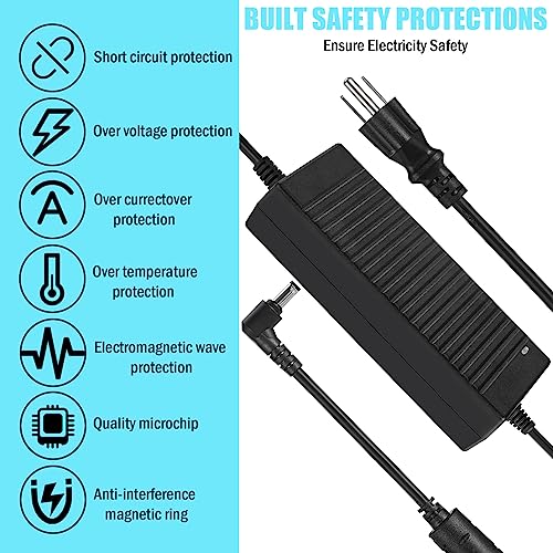 Image of 24V 8A Power Supply Adapter with 5.5mm x 2.5mm /2.1mm DC Output Jack | AC 100-240V to DC 24 Volt 8 Amp 192W Power Converter Low Voltage Transformer for LED Strip Light CCTV Cameras LCD 3D Printer