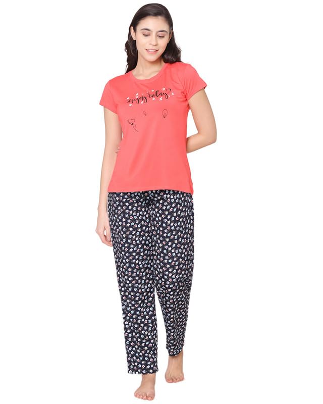 bodycare Womens Modal Spandex Printed Tshirt & Pyjama Night Suit Set BSLS15001-15009-picture-19