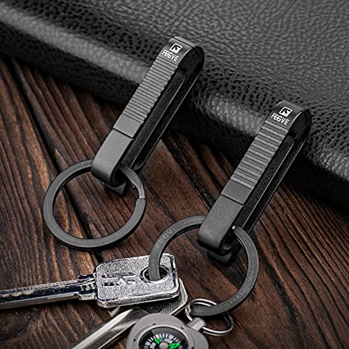 Tisur Belt Loop Keychain, Titanium Belt Clip Key Holder With Titanium Key Ring, Gifts For Men Women #TOP5