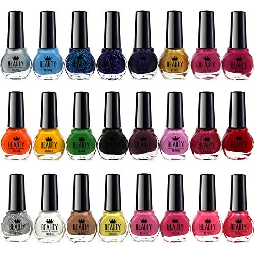 Set 24 Nagellacke, 24 Verschiedene knallige Farben, das perfekte Geschenk 5ml (Set B)