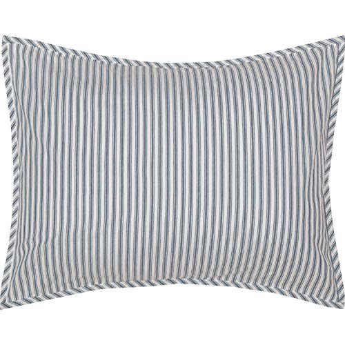VHC-Brands-Farmhouse-Bedding-Sawyer-Mill-Ticking-Cotton-Split-Corners-Striped-Rectangle-Sham-Skirt-Daybed-Quilt-Set-Blue VHC Brands Farmhouse Bedding Sawyer Mill Ticking Cotton Split Corners Striped Rectangle Sham Skirt Daybed Quilt Set Blue