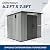 Domi 6x8FT Lean to Resin Shed, Plastic Outdoor Storage Shed with Carpet, Outside Storage Building for Garden Tools, Bike, Lawn Mower, Yard